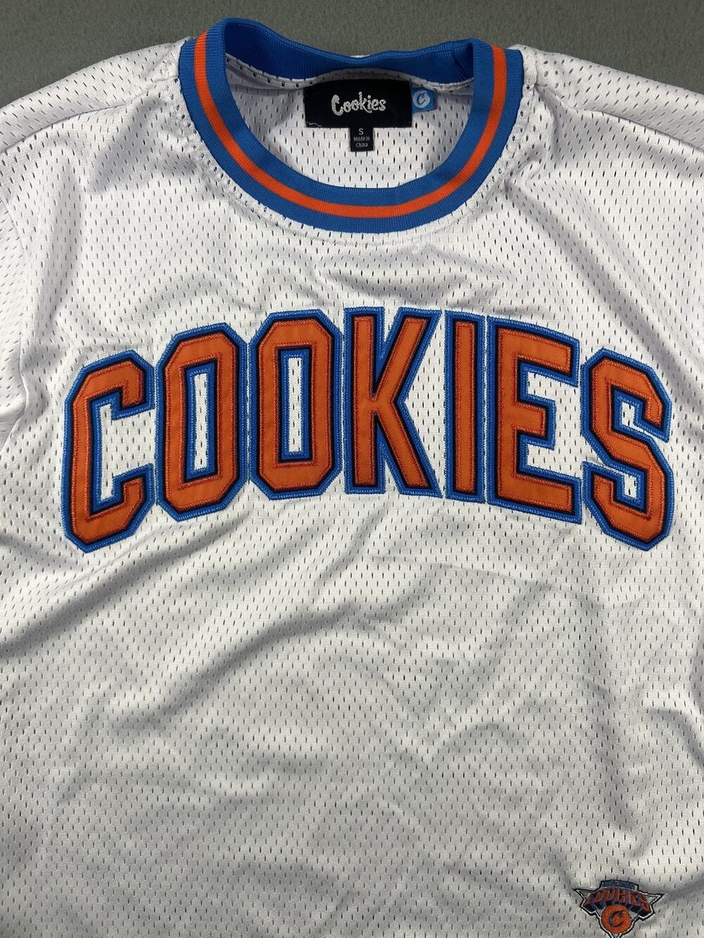 Cookies SF Mesh Jersey T-Shirt Mens Size S NY Knicks Colors Streetwear